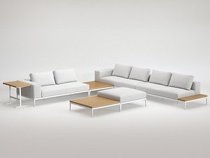 grid lounge d 3D model
