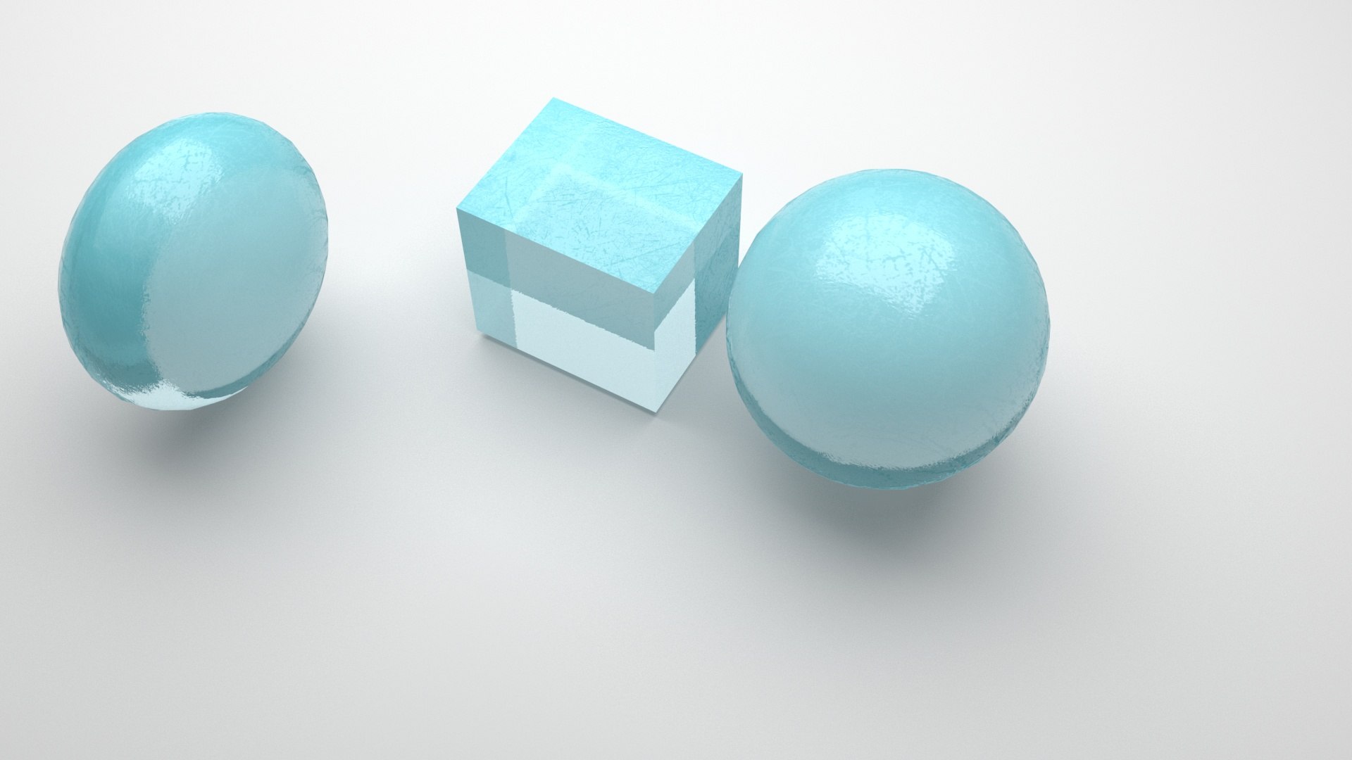 Ice Cube And Spheres 3D Model - TurboSquid 1911163