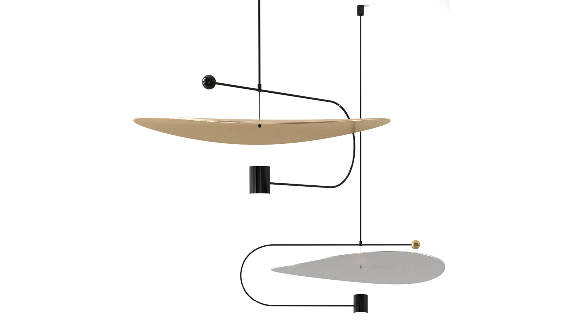 Float Wide Pendant Light 3D Model - TurboSquid 1905109