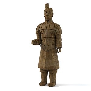 3d ancient warrior figure model
