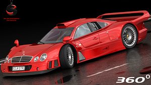 mercedes-benz clk-gtr 1997 3d model