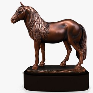horse statuette 3d model