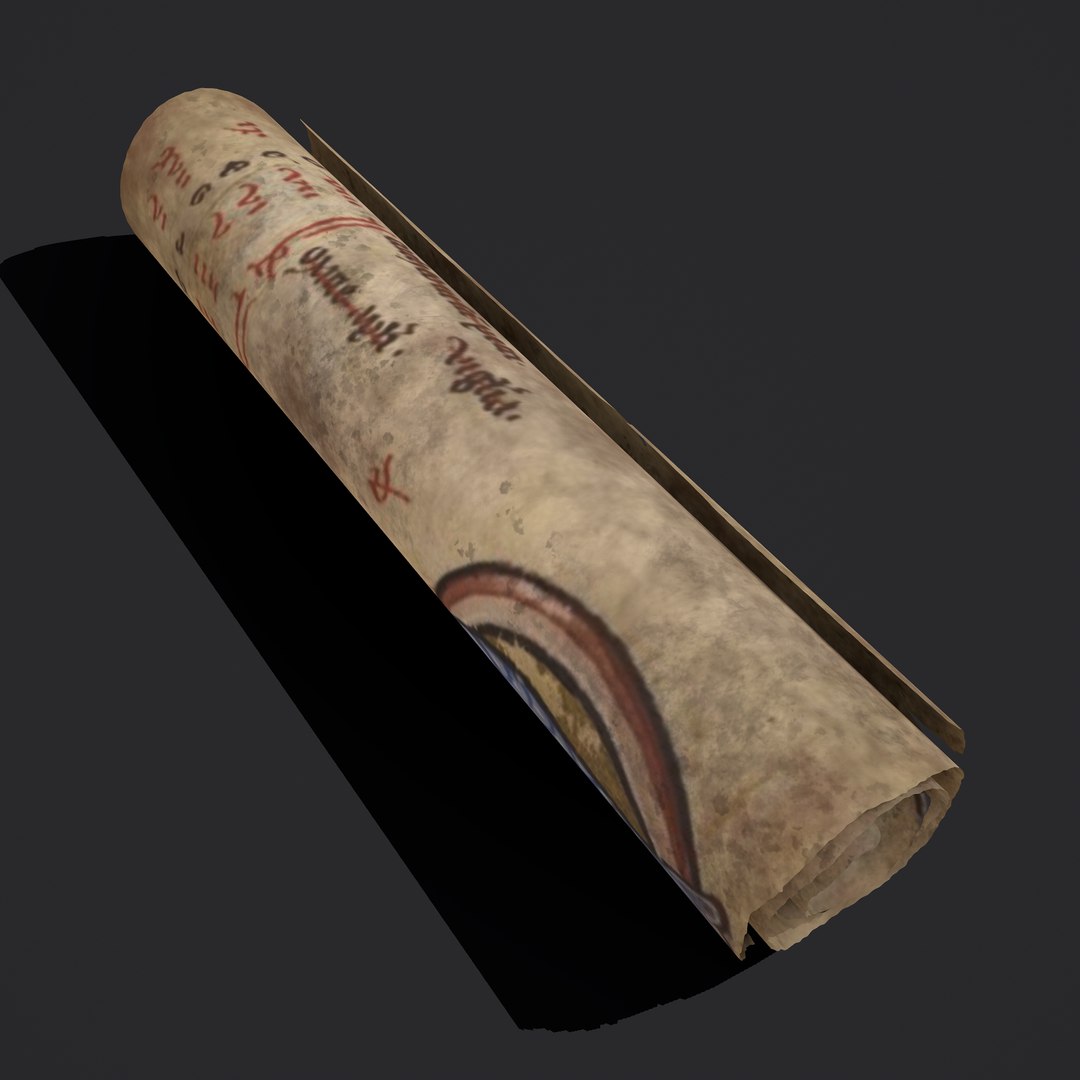 February Manuscript Scroll And Page Model - TurboSquid 1751704