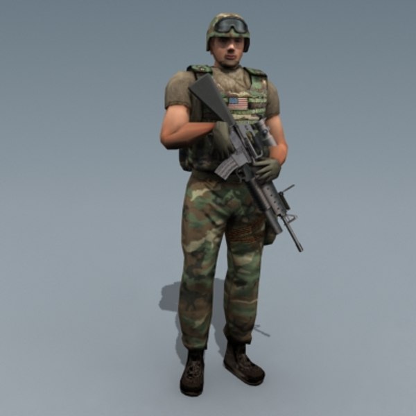 terrorist ranger delta 3d model