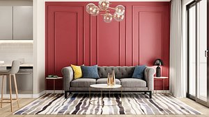 3D living room interior