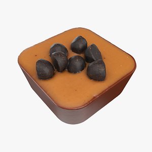 3D Luxury Chocolate - Caramel Cheesecake
