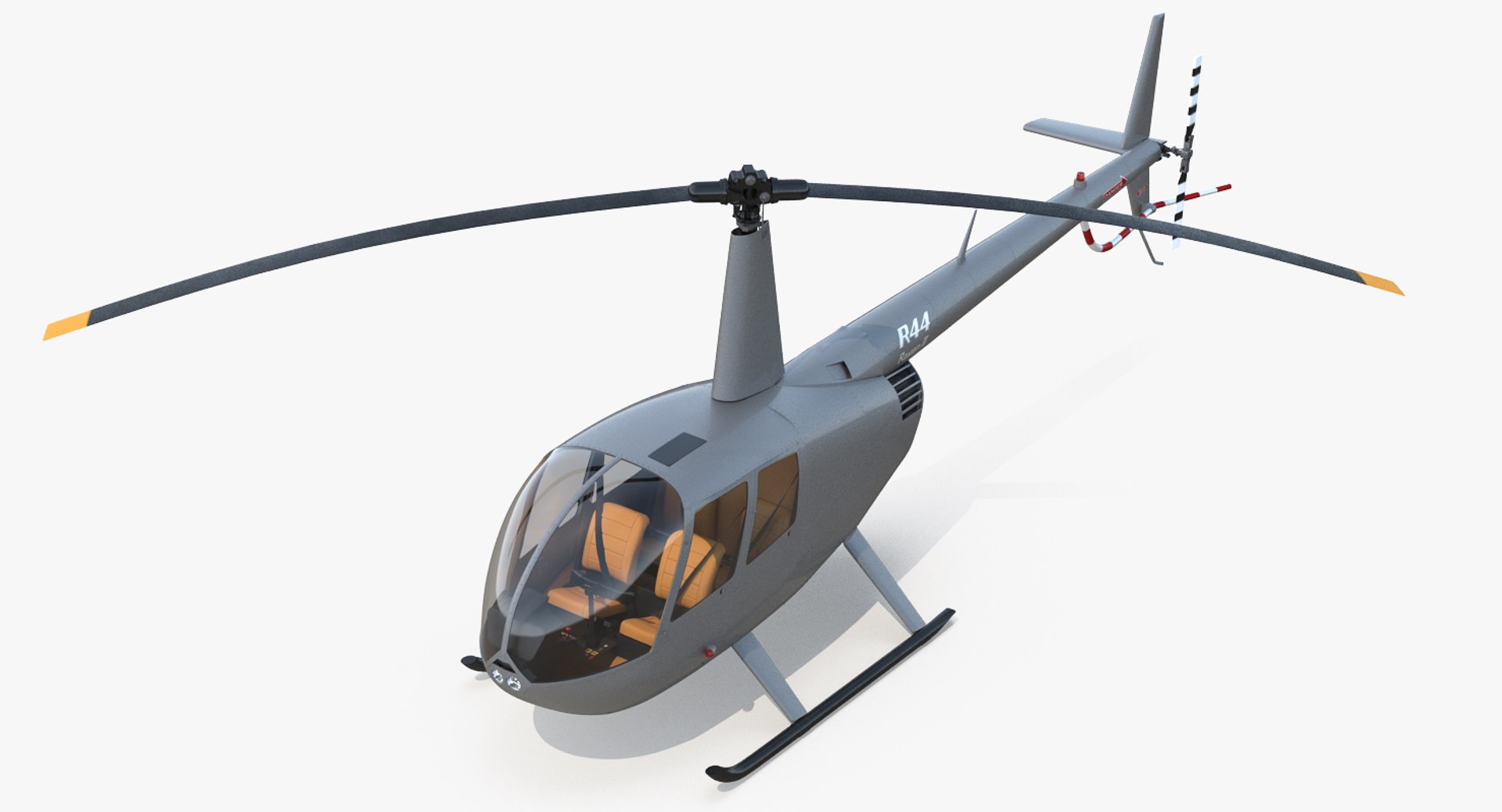 Light Helicopter Robinson R44 3 3D model preview