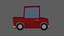 Coche de juguete de dibujos animados