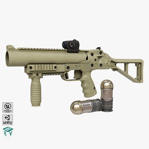 Grenade Launcher 06 Brown All PBR Unity UE Textures