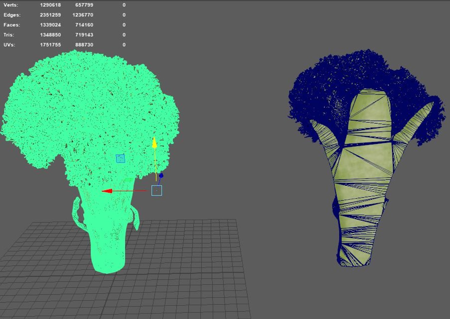 Broccoli Vegetable Food Model - TurboSquid 1560238