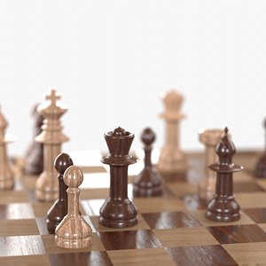 Chess Scene 3D model