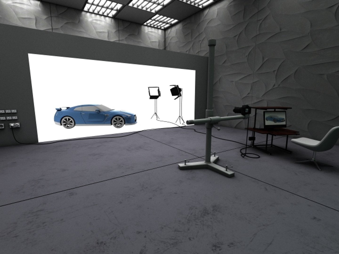 Studio Render Car 3d Max
