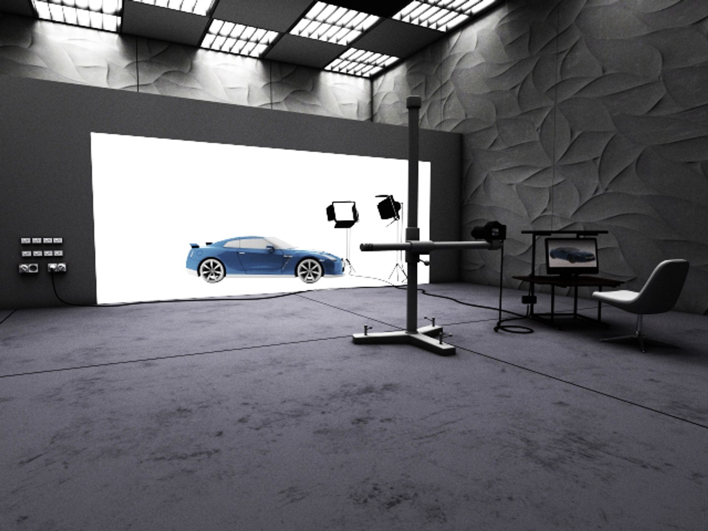 Studio Render Car 3d Max