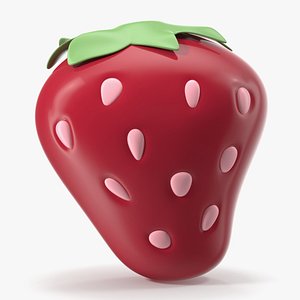 3D model Strawberry Emoji
