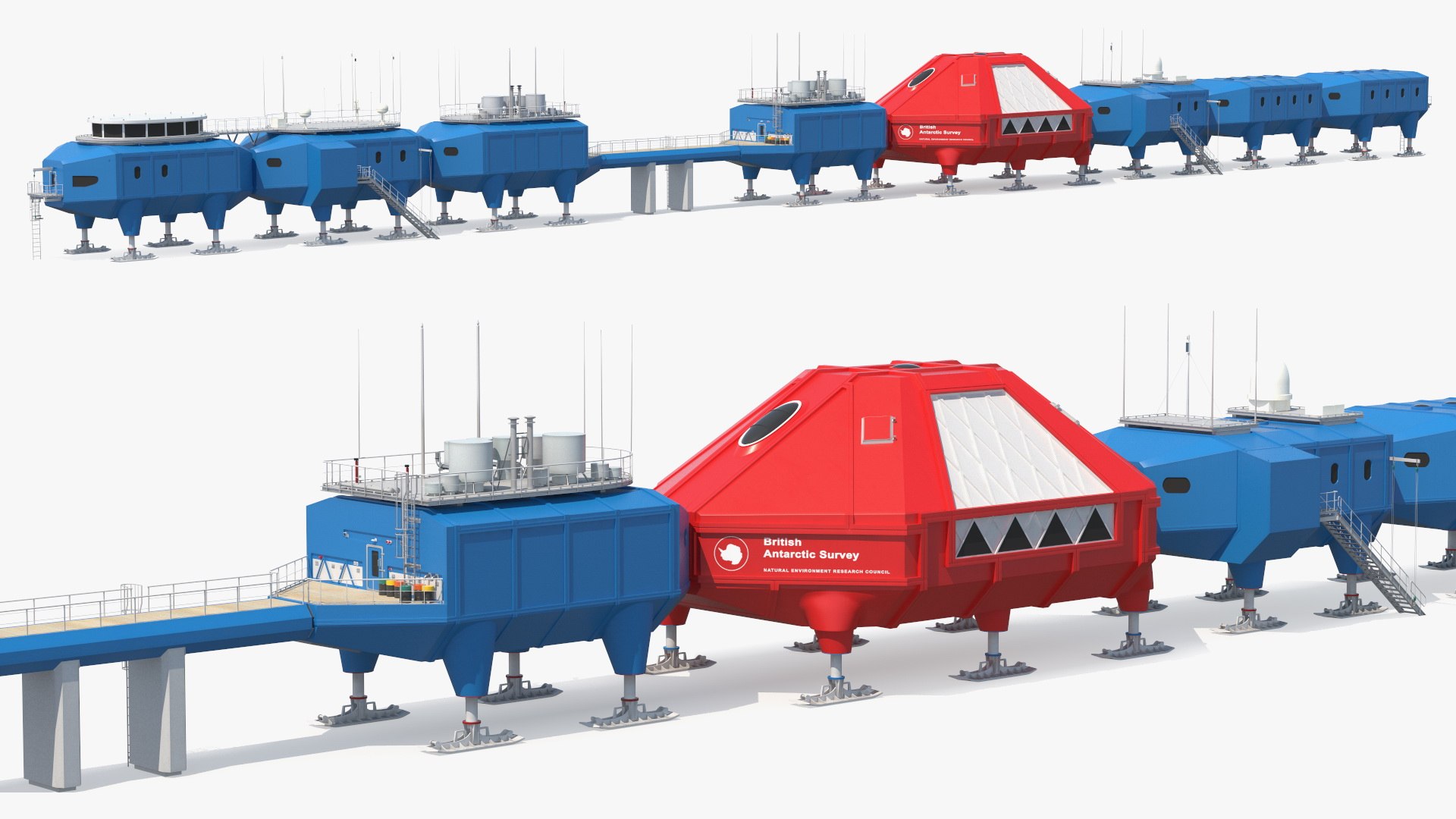 Antarctic Station Halley VI 3D model preview