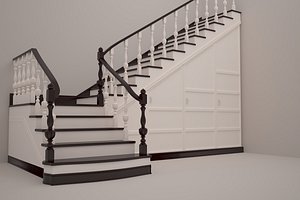 classical staircase with wardrobe