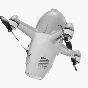 3D Quadrotor Tactical Drone for Air Defense White