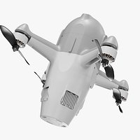 Quadrotor Tactical Drone for Air Defense White