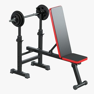 3D Wiltec Adjustable Weight Bench 230kg model