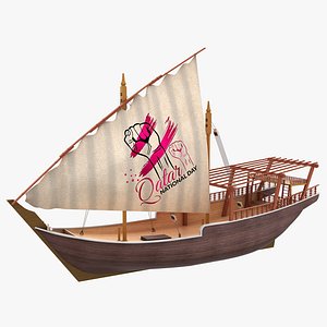 Qatar Traditional Boat 3D Model
