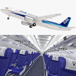 nippon airlines airbus a320 3D model