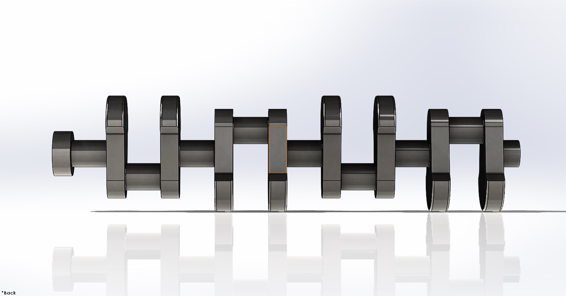 Crankshaft V8 Engine Model TurboSquid 1238712