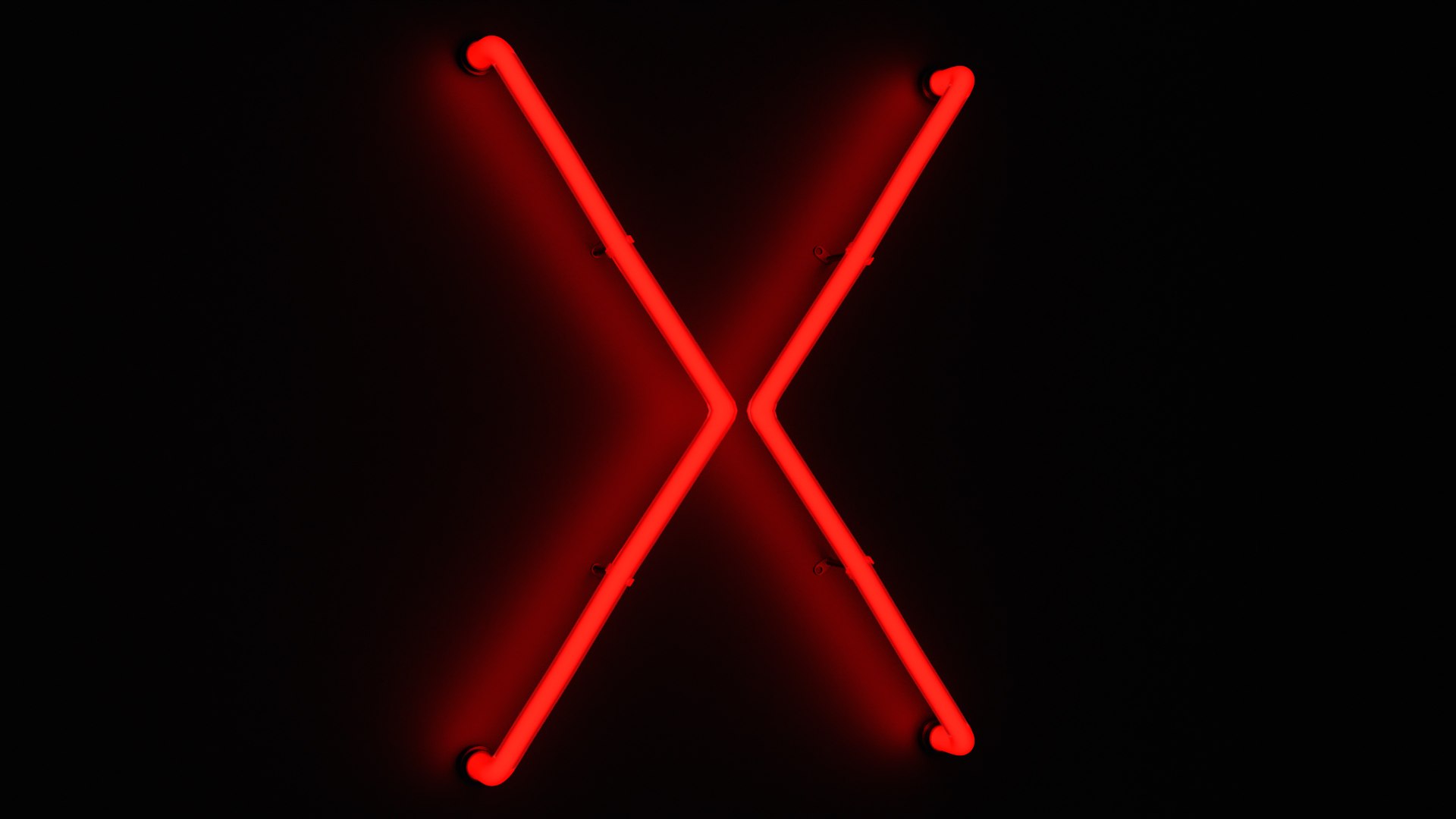 3D Model Neon Red Alphabet X - TurboSquid 2162274