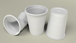 plastic cups 3D model