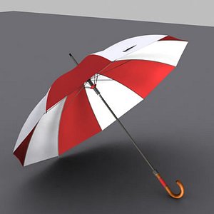 red & white umbrella