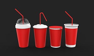 3D paper cup 3D model