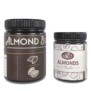 Almond Butter Bottle 3D model