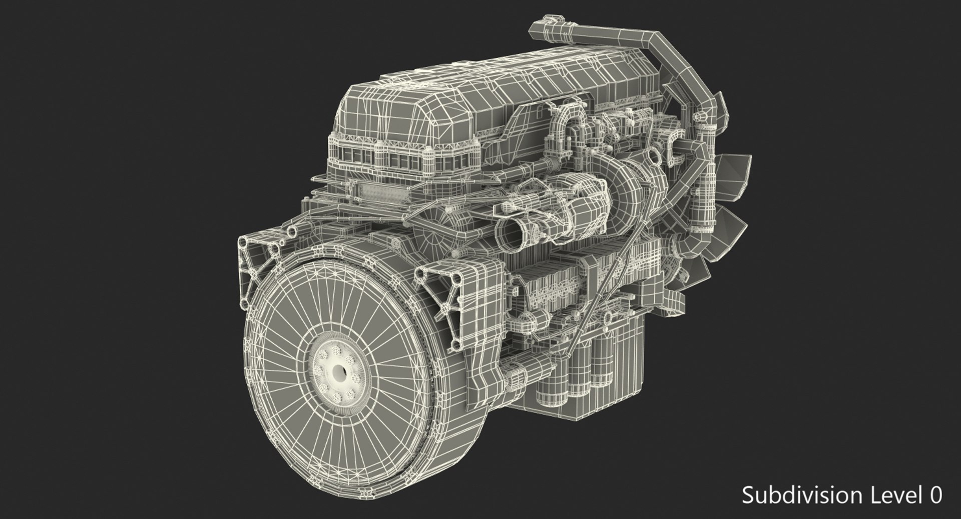 Semi Truck Turbo Diesel Engine 3D Model - TurboSquid 1292137