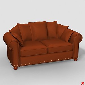 3d sofa loveseat model