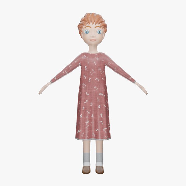 Cartoon girl 3 3D model