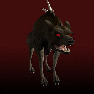 3ds max hellhound demon rigged