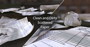 Scattered paper