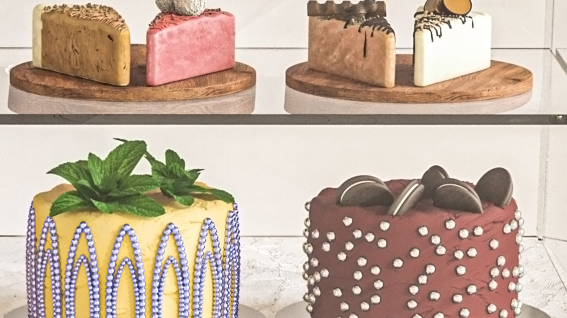 Showcase in a pastry shop with desserts model - TurboSquid 2168802