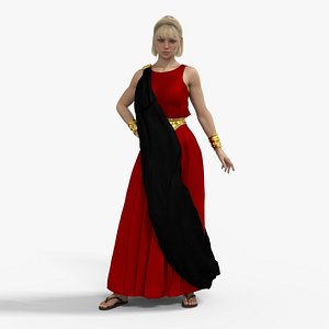 Roman Senate Dress Clothing Low-poly 3D model 3D model