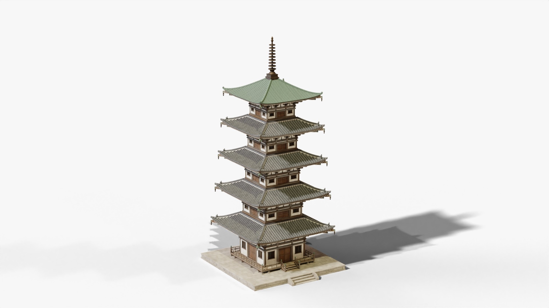 Japanese Five Story Pagoda - Edo Period Buddhist Gojunoto PBR 3D https://p.turbosquid.com/ts-thumb/PY/Z08q2t/Td/pagoda_turntable/jpg/1792618662/1920x1080/turn_fit_q99/12090894e235e467378f1ffa8c3c25f9c5132dc9/pagoda_turntable-1.jpg