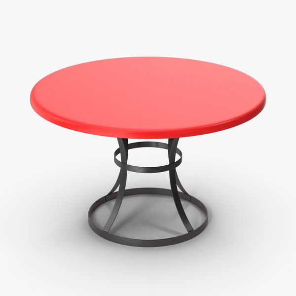 Ring Table Red 3D model