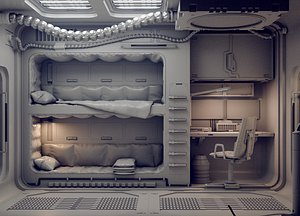3D scifi sci fi model