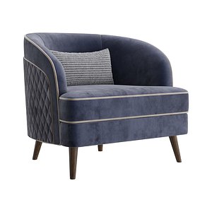 3D FH-7272 Boston Arm Chairs Pair model