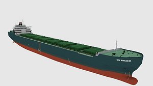 3d cargo ship bulk