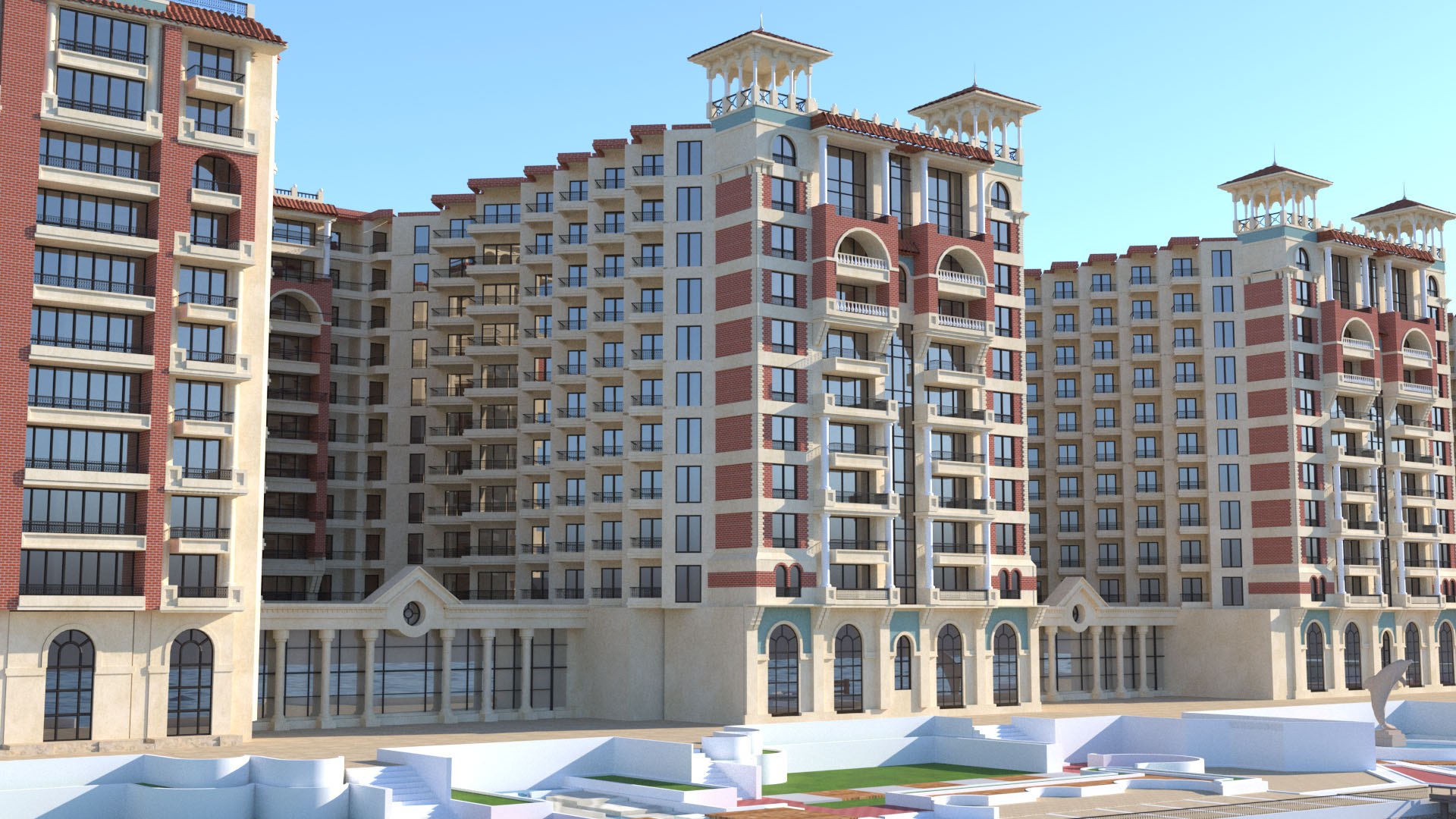 Resort Hotel 3D Model - TurboSquid 2268909
