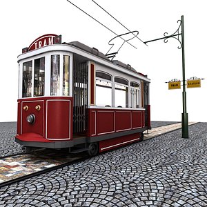 3D old tram