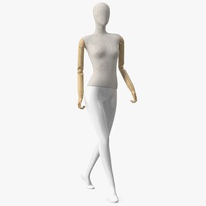 3D model Flexible Female Mannequin Walking Pose