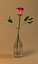 3d rose vase model