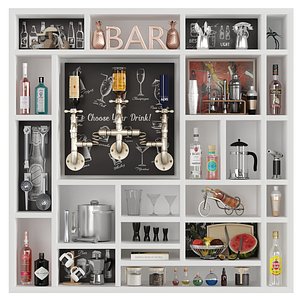 Equipment 9 Barman Accessories 3D model