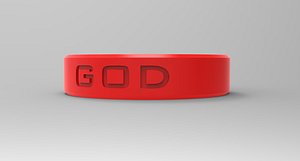 3D God Ring Red