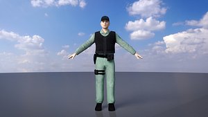 3D model PoliceOfficer0016